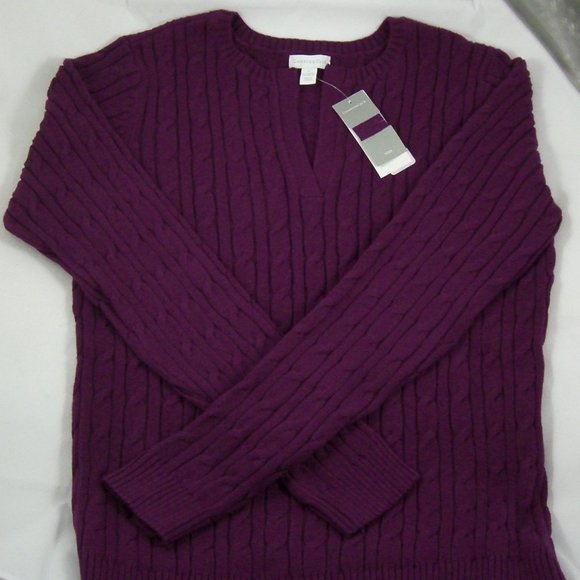 Charter Club Acai Berry Split-Neck Sweater - Picture 6 of 6